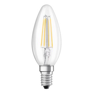 Osram LED Filament Leuchtmittel Kerze 4W = 40W E14 klar 470lm kaltweiß 6500K Tageslicht