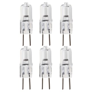 6 x GoOn Halogen Stiftsockellampe 35W GY6,35 klar 12V warmweiß 2700K dimmbar