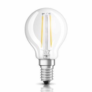 Osram LED Filament Tropfen 2,5W = 25W E14 klar 250lm warmweiß 2700K 300°