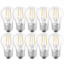 10 x Osram LED Filament Leuchtmittel P45 Tropfen 2,8W =...