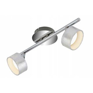 Briloner LED Deckenleuchte Wandlampe Silber 2 x 5W 800lm Warmweiß 3000K