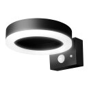 Ledvance LED Solar Außenwandleuchte Endura Style Single Circle Schwarz IP44 6W 400lm warmweiß 3000K mit Sensor