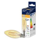 Müller-Licht LED Filament Retro Kerze 1,5W = 16W E14 Gold 150lm extra warmweiß 2000K