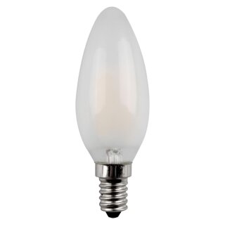 Müller-Licht LED Filament Leuchtmittel Kerze 4W = 40W E14 matt 470lm warmweiß 2700K