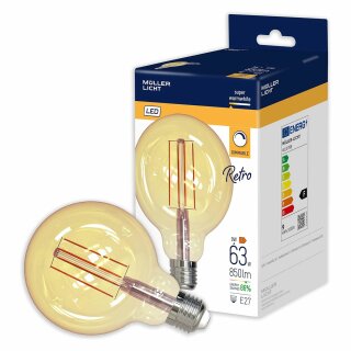 Müller-Licht LED Filament G95 Globe 9W = 63W E27 Gold 850lm extra warmweiß 2000K DIMMBAR