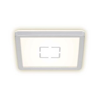 Briloner LED Deckenleuchte Aufbaupanel Silber eckig 19x19cm 12W 1400lm Neutralweiß 4000K