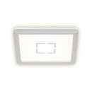 Briloner LED Deckenleuchte Aufbaupanel Silber eckig 19x19cm 12W 1400lm Neutralweiß 4000K