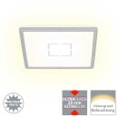 Briloner LED Deckenleuchte Aufbaupanel Silber eckig...