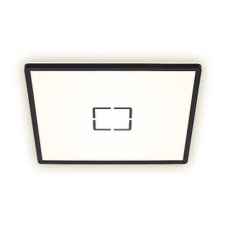 Briloner LED Deckenleuchte Aufbaupanel Free Schwarz 19x19cm 15W 1400lm Neutralweiß 4000K + Backlight