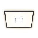 Briloner LED Deckenleuchte Aufbaupanel Free Schwarz 19x19cm 15W 1400lm Neutralweiß 4000K + Backlight