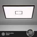 Briloner LED Deckenleuchte Aufbaupanel Free Schwarz 19x19cm 15W 1400lm Neutralweiß 4000K + Backlight