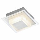 Briloner LED Wandlampe Deckenleuchte Silber quadratisch...