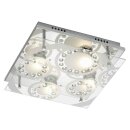 Briloner LED Deckenleuchte Tora Chrom 30x30cm 4 x 3W GU10...