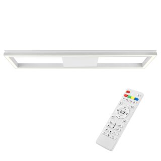 Brilliant LED Wand- & Deckenleuchte Icarus Weiß 100x25cm 37W 3800lm RGB + CCT Dimmbar mit Fernbedienung