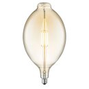 LeuchtenDirekt LED Filament Leuchtmittel Oval Ø18cm 4W = 32W E27 Gold 420lm warmweiß 2700K