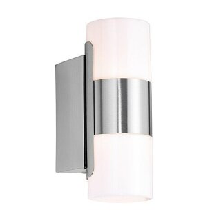 Emil Lux LED Außenwandleuchte Survia Grau/Weiß IP65 10,5W 1000lm Warmweiß 3000K 