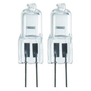 2 x LightMe Halogen Stiftsockellampen 20W = 31W G4 klar 12V 300lm warmweiß 2800K dimmbar