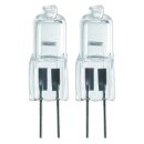 2 x LightMe Halogen Stiftsockellampen 20W = 31W G4 klar...