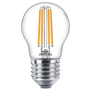 Philips LED Filament Leuchtmittel Tropfen 6,5W = 60W E27 klar 806lm warmweiß 2700K