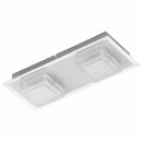 Briloner LED Wand- & Deckenleuchte Aluminium 28cm 2 x 4,8W 800lm warmweiß 3000K