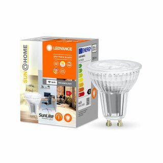 Ledvance LED Smart+ Sun@Home Glas Reflektor PAR16 4,9W = 40W GU10 268lm 2200-5000K Dimmbar App Google Alexa WiFi