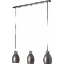 Brilliant Pendelleuchte Lapas Schwarz / Grau max. 3 x 60W E27 ohne Leuchtmittel kürzbar