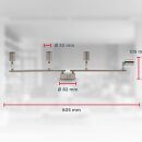 B.K.Licht Deckenleuchte Nickel matt 60cm max. 4 x 35W GU10 ohne Leuchtmittel dreh- & schwenkbar