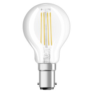 Osram LED Filament Leuchtmittel Tropfen 4W = 40W B15d klar 470lm warmweiß 2700K 300°