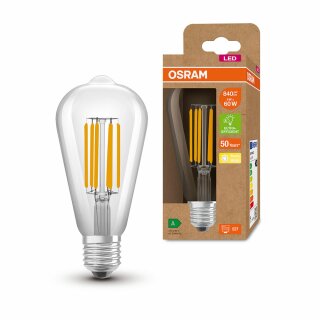 Osram LED Filament ST64 Edison 3,8W = 60W E27 klar 806lm Warmweiß 3000K ultra effizient