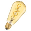 Osram LED Spiral Filament Leuchtmittel Edison ST64 Vintage 1906 4W = 28W E27 Gold 300lm extra warmweiß 2000K