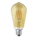 Ledvance LED Smart+ Filament Edison ST64 6W = 53W E27 Gold 680lm extra warmweiß 2400K Dimmbar App Google Alexa WiFi