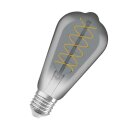 Osram LED Spiral Filament ST64 Edison 7,8W = 30W E27 Rauchglas 360lm Extra Warmweiß 1800K DIMMBAR