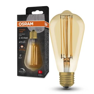 Osram LED Filament ST64 Edison 5,5W = 40W E27 Gold 470lm Extra Warmweiß 2200K DIMMBAR