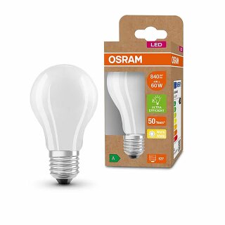 Osram LED Filament A60 Birne 4W = 60W E27 matt 840lm Warmweiß 3000K ultra effizient