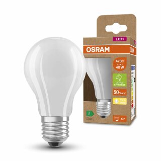 Osram LED Filament Leuchtmittel Birne A60 2,2W = 40W E27 matt  470lm warmweiß 3000K 320° ultra effizient