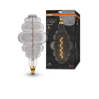 Osram LED Filament Vintage 4,8W = 10W E27 Rauchglas 100lm Extra Warmweiß 1800K DIMMBAR