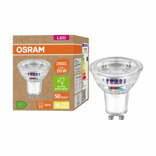 Osram LED Glas Reflektor PAR16 2,2W = 50W GU10 350lm warmweiß 2700K 36° ultra effizient