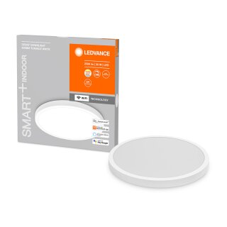 Ledvance LED Smart+ Deckenleuchte Orbis Downlight Surface Weiß Ø60cm 30W 2500lm 3000K-6500K Dimmbar App Google Alexa WiFi