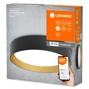 Ledvance LED Smart+ Deckenleuchte Orbis Kurt Schwarz/Gold Ø45cm 30W 3550lm CCT 2700K-6500K Dimmbar App Google Alexa WiFi