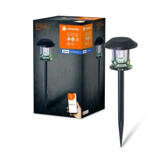 Ledvance LED Smart+ Solar Außenleuchte Schwarz IP44 0,12W 15lm RGBTW 3000K-6500K Dimmbar App Bluetooth