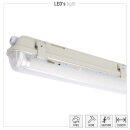 LED Feuchtraumwannenleuchte Grau 150cm IP65 1 x 20W T8 Röhre 840 Neutralweiß 4000K mit Sensor