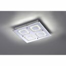 LeuchtenDirekt LED Deckenleuchte Lisa Chrom eckig 36x36cm 24W 1680lm Neutralweiß 4000K