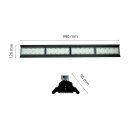 Spectrum LED Hallenstrahler HALLS LINE Schwarz IP66 200W 30000lm Neutralweiß 4000K 90°