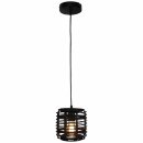 Brilliant Pendelleuchte Crosstown Holz Schwarz Ø16cm max. 40W E27 ohne Leuchtmittel kürzbar