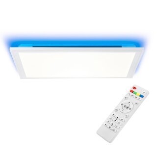 Brilliant LED Deckenleuchte Aufbaupanel Allie Weiß 40x40cm 24W 2400lm 2700K-6500K RGB Backlight dimmbar Fernbedienung