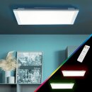 Brilliant LED Deckenleuchte Aufbaupanel Allie Weiß 40x40cm 24W 2400lm 2700K-6500K RGB Backlight dimmbar Fernbedienung