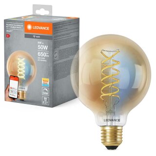 Ledvance Smart+ LED Spiral Filament G95 Globe 8W = 50W E27 gold 600lm TW 2200 - 5000K Dimmbar App Google Alexa WiFi