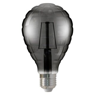 Casaya LED Filament Struktur Globe G80 6W = 21W E27 Rauchglas 200lm extra warmweiß 1800K DIMMBAR