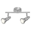 Ledvance LED Deckenleuchte Wandlampe Spot Silber 2 x 2,6W GU10 460lm Warmweiß 2700K