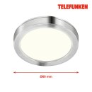 Telefunken LED Unterbauleuchte Aluminium Ø6cm 3 x 1,8W 170lm warmweiß 3000K Schalter